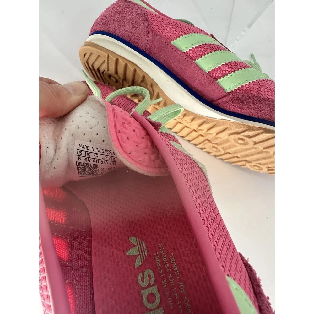 Adidas Women's SL 72 OG Size 8 Pink Fusion Green Spark |JI1879|